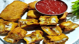 5 Minutes Bread Snacks Recipes  Bread Pakoda Bites  Evening Snacks  Bread Snacks  New Recipe [upl. by Schuler]