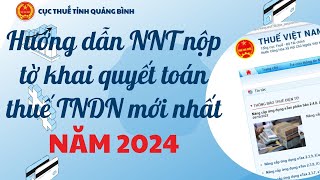 Cục Thuế tỉnh Quảng Bình hướng dẫn nộp tờ khai Quyết toán thuế TNDN năm 2024 [upl. by Epoh]