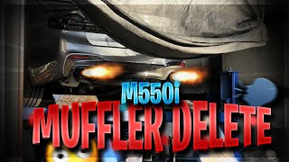 MUFFLER DELETE ON MY M550i LOUD 100 WORTH IT [upl. by Nylle]