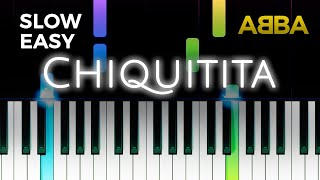 ABBA  Chiquitita  SLOW EASY Piano TUTORIAL by Piano Fun Play [upl. by Lachish]