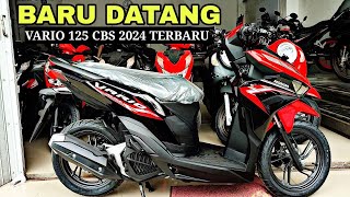 REVIEW VARIO 125 TERBARU 2024 VERSI CBS WARNA MERAH GLOSSY BARU DATANG 🔥 [upl. by Pearla374]