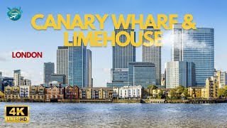 Discovering Hidden Gems in Canary Wharf amp Limehouse  Riverside Revelations in London  4K [upl. by Ailegnave]