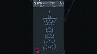 How to draw Transmission tower using Autocad  Transmission Tower Drawing  Autocad Electrical [upl. by Yung846]