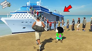 Franklin First Big Ship Experience in GTA 5 [upl. by Aivilys]