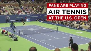 US Open Fans Play Air Tennis [upl. by Alistair]