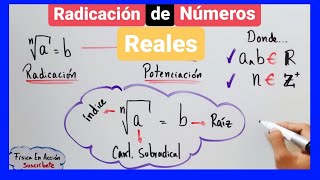 Propiedades de la radicación en los REALES  Raíz de una raíz  Raíz de un producto  Ejemplos [upl. by Strohbehn]