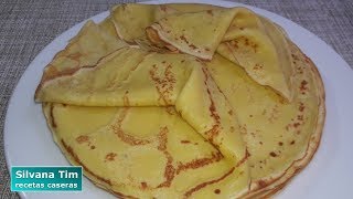 Receta de CREPES PANQUEQUES CASEROS finos y tiernos 🥞 Masa para panqueques [upl. by Yousuf873]