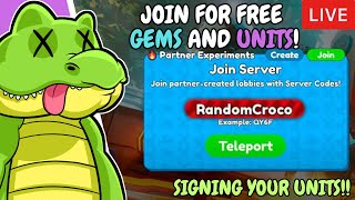 🔴 LIVE  SANDBOX MODE Partner Experiments Giveaways amp Signing Units Toilet Tower Defense CODE [upl. by Enicul918]