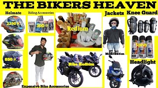 Riding Accessories For Bike amp Gears 110 रु  से शुरू  Gloves Helmet Jacket Redium Wraping [upl. by Llerdnod]