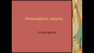 O personalismo social linhasmestras [upl. by Nofpets]