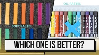 Oil pastel vs Soft pastel which one is bettersadafartandcraft comparison art [upl. by Etnoek]