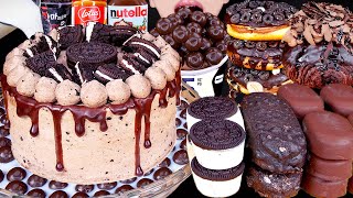 ASMR MALTESERS MAGNUM CHOCOLATE ICE CREAM OREO CAKE MILK NUTELLA DESSERT MUKBANG 먹방咀嚼音 EATING SOUNDS [upl. by Ibba877]