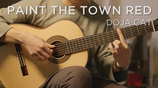 Paint The Town Red by Doja Cat  Walk On By by Dionne Warwick  Classical  fingerstyle guitar [upl. by Paff]