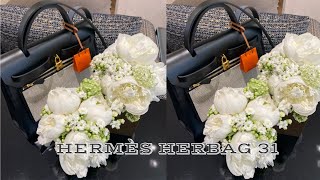 HERMES HERMES HERBAG 31 UNBOXING  HERMES HERBAG WATERPROOF  HERMES UNBOXING 2022MABEL IN HAMBURG [upl. by Tekla]