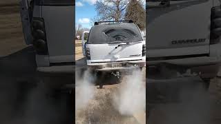 2002 chevy Tahoe z71Cat Back straight pipes upgrade gen3 325ci FFV engine [upl. by Ayihsa]