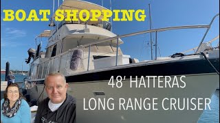 Boat shoppingwe take an indepth look at a 1979 Hatteras 48 foot Long Range Cruiser [upl. by Anoirb927]