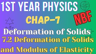 72 Deformation of solids and Modulus of Elasticity  Chap7  Class11 Physics NBF [upl. by Vanny102]