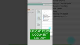 How to Upload Files in a SharePoint Document Library documentlibrary sharepoint [upl. by Hsakaa]