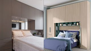 Top modern bedroom cupboards  Overbed wardrobe design ideas 2024 space saving furniture [upl. by Dietz523]