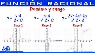 Dominio y rango función Racional  Introducción MatematicasprofeAlex [upl. by Cirdor325]