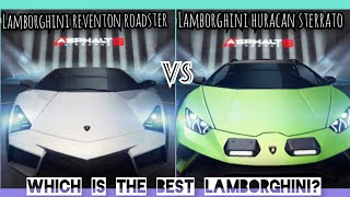 Asphalt 8  Lamborghini reventon roadster VS Lamborghini huracan sterrato✅ Full comparison [upl. by Lain]