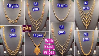 Lightweight Stepchains amp Chains  CMR Jewellers Nizampet Branch  Gold Step Chains with price [upl. by Yennej]