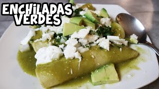 ENCHILADAS VERDES 100  MEXICANAS  PA TI PA MI COCINANDO [upl. by Bouldon]