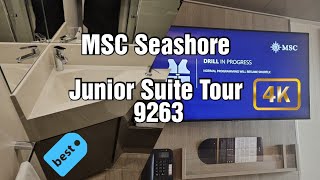 MSC Seashore  Junior Suite Tour 9263 [upl. by Nidnerb]