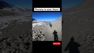 Dropping from Thorang la pass peak 5416m mtbnepal mtb travel mountains [upl. by Hall]