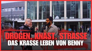 DROGEN KNAST amp OBDACHLOS  Street Interview mit Benny [upl. by Milano683]