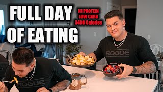 FULL DAY OF EATING ON A CUT  3400 CALORIE HIGH PROTEIN DIET [upl. by Anwaf120]