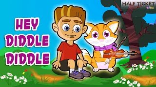 Hey Diddle Diddle  Nursery Rhymes And Kids Songs With Lyrics [upl. by Miehar]