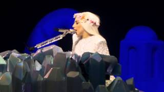 LADY GAGA TALKING ABOUT INJURY  July 2nd Montreal [upl. by Stephani]