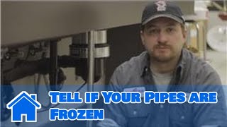 Plumbing Advice  How to Tell if Your Pipes are Frozen [upl. by Adianes]