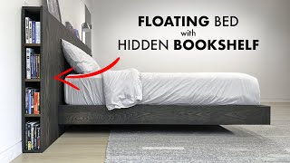 Building a Floating Bed with Bookshelf Headboard [upl. by Rozamond]