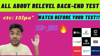ALL ABOUT RELEVEL BACKEND TEST  QUESTIONS  PRO TIPS  SYLLABUS [upl. by Htenay]
