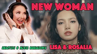 Kpop Songwriter Reacts to Lisa feat RosalÍa NEW WOMAN Music Breakdown [upl. by Haeli]