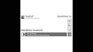 TestDaF – Modelltest 01 – Mündlicher Ausdruck 2020 [upl. by Kermit]