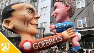 Rosenmontagszug in Düsseldorf Das sind die Mottowagen 2019 [upl. by Tremml]