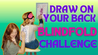 Blindfold Drawing Challenge  Blindfold Draw on back [upl. by Sirtimid]