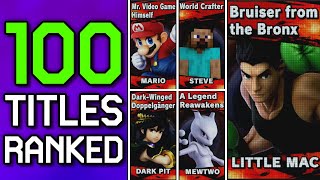 Ranking ALL 100 Boxing Ring Titles In Smash Ultimate [upl. by Lorenza]