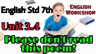 My English Book 7  Unit 34  Please Dont Read This Poem   English Workshop  Standard 7 [upl. by Riley140]