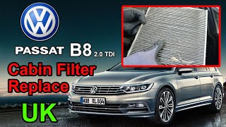 Vw Passat B8 Cabin Filter replacement [upl. by Malloch]