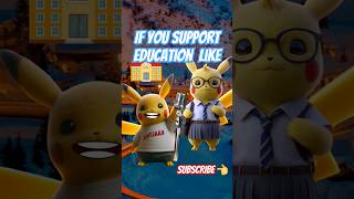 CUTE PIKACHU X MR BEAST SUPPORT EDUCATION 🤩 pokemon pikachu mrbeast like funny shorts viral [upl. by Nilesoy]