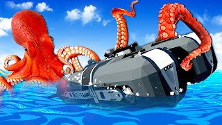 Kraken Survival in a SUBMARINE Stormworks [upl. by Weldon]