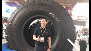 LINGLONG TIRE DEBUT DAN LAUNCHING GIANT TIRE SIZE 2700R49 MEREK ATLAS DI MINING EXPO 2024 [upl. by Bringhurst45]