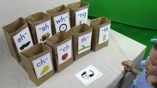 Digraph Sounds Sorting Sacks [upl. by Lyrradal982]