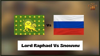 Age of Empires 3 India Vs Russia  Lord Raphael Vs Snowww [upl. by Neidhardt181]