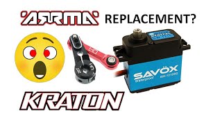 KRATON Servo Upgrade  Savox 1210 Kraton Outcast amp Talion  Hot Racing Mount amp Arm [upl. by Ibib]