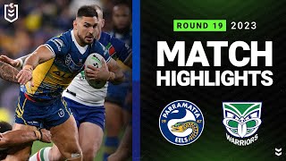 NRL 2023  Parramatta Eels v New Zealand Warriors  Match Highlights [upl. by Enomor]